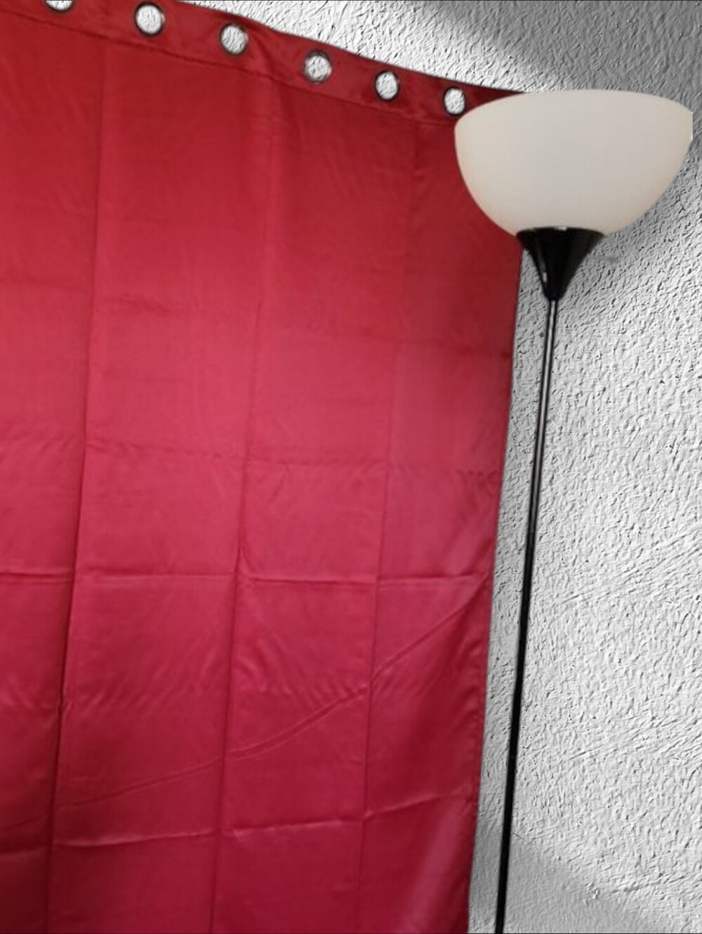 Ceiling To Floor Red Curtain
